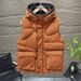 Men's Workwear Autumn Winter New Detachable Hat Cotton Korean Style Trendy Thickened Outerwear Warm Vest_viptrois.com