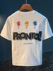Short T-shirt Summer New Trendy Brand Casual American Trend Men's Round Neck Loose Half Sleeved Printed Thin Top_viptrois.com