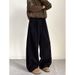 Maillard Yamamoto Pants Men's Autumn And Winter Trendy Brand Velvet Thickened Drape Lazy Wind Loose Casual Versatile Wide-leg Pants_viptrois.com