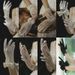 Unisex Wedding gloves Evening dress Black bridal Pearl short miss female short yarn lace hollowed-out satin bridal style_viptrois.com