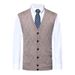 Men's Wool Blend V-Neck Sleeveless Sweater Vest - Casual Solid Color Pullover For Autumn, Slim Fit, Lightweight & Breathable_viptrois.com