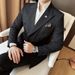 Men's Peak Lapel Double-Breasted Suit 3-Piece Set – Slim Fit Business Casual Blazer With Waistcoat & Trousers (Stretch Comfort)_viptrois.com