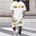 Summer Sailing Suit For Men Crew Neck Short Sleeve Top And Shorts Set Digital 3D Printing Size_viptrois.com