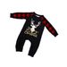 Christmas Christmas deer letter plaid Christmas family print home dress pajamas_viptrois.com