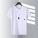 Men's Clothing Heavy Double Yarn Cotton Round Neck T Shirt Summer Couple Fashion Short Sleeve Large Size T_viptrois.com