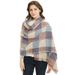 Unisex Double-sided fringe check shawl shawl for women_viptrois.com