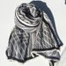 Unisex Crepe scarf Women's silk scarf Striped pleats beach and beach dual purpose beach scarf_viptrois.com