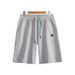 Men's Y2K Retro Embroidered Shorts Trendy Brand Summer Loose Elastic Waist Solid Color Hip Hop Sports Pants_viptrois.com