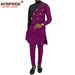 Men's clothing African ethnic solid color cotton men's casual jacket + pants_viptrois.com