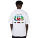 Heavy High Street Trendy Brand T-shirt Short-sleeved Men's Enlarged Five-quarter-sleeved Pure Cotton Couple Printed Men's Clothing Summer_viptrois.com