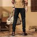 Black Casual Pants Men's Small Foot Stretch Jeans Fashionable Cycling Trousers_viptrois.com