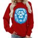 Lion Head Print Pullover Sweatshirt – Women’s Casual & Stylish Streetwear | Loose Fit_viptrois.com