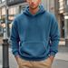 Winter And Autumn Fleece-Lined, Thickened Solid-Color Hooded Sweatshirt-Fashionable, Casual, Loose-Fitting, Versatile Lo_viptrois.com
