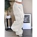Women's Cargo Pants – Casual Wide-Leg Trousers With Dropped Waist & Pockets (Blue/Pink/Yellow/Black, S-5XL)_viptrois.com