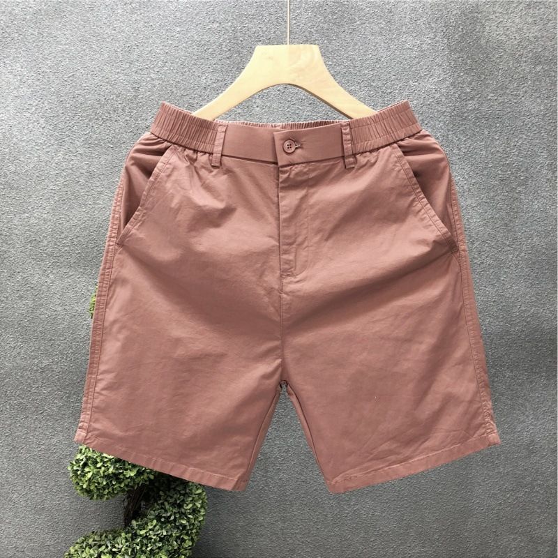Men's Clothing Men's White Slim Fit Casual Shorts Trendy Brand Wearable Light Luxury Five Point Summer Pants_viptrois.com