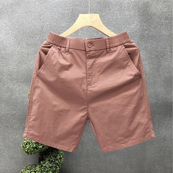 Men's Clothing Men's White Slim Fit Casual Shorts Trendy Brand Wearable Light Luxury Five Point Summer Pants_viptrois.com