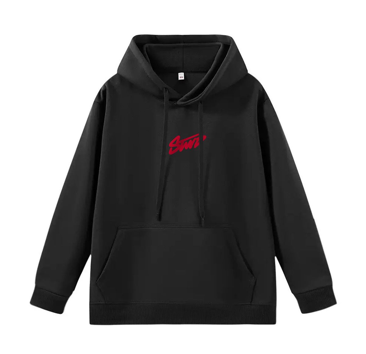 Unisex Oversized Letter Print Hoodie - Trendy Streetwear Pullover For Men & Women (Black)_viptrois.com