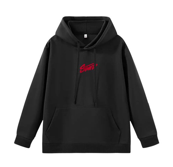 Unisex Oversized Letter Print Hoodie - Trendy Streetwear Pullover For Men & Women (Black)_viptrois.com
