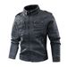 Men's Vintage Washed Leather Jacket – European-Sized Distressed Biker Style (Brown/Black/Denim, M-4XL)_viptrois.com
