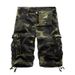Men's Camouflage 5-Point Pants Washed Multi-Pocket Large Size Loose Workwear Shorts Casual Sports Shorts_viptrois.com