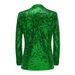 Men's Clothing Solid Color Fashion Sequins Slim Long Sleeved Youth Green Fruit Collar Casual Suit Jacket_viptrois.com