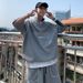 Men's Clothing Suit Men's Sports And Leisure Ins Style Handsome Retro Versatile Trendy Student Loose Two Piece Set_viptrois.com