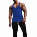 Cross-border Men's Vest Breathable Slim-fit Solid Color Summer Youth Sports Fitness Hurdle Sleeveless Bottom Shirt_viptrois.com