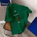 Summer Men's 100% Cotton Casual Loose Fit Plus Size T-shirt With Paris Letter Pattern Print And Round Neck Short Sleeves_viptrois.com