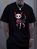 Sugar Skull T Shirt Mexican Cat Day Of Dead Dia De Los Muertos Soft Designer Clothes Homme Comfortable Versatile Breathable Summer_viptrois.com