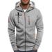 Men's Printed Hooded Sweatshirt – Lightweight Jacquard Pullover For Gym, Streetwear & Casual Layering (5 Colors, S-XXXL)_viptrois.com