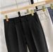 Men's Slim-Fit Summer Dress Pants – Lightweight Polyester Straight-Leg Trousers With Double Waistband & Breathable Fabric_viptrois.com