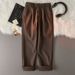 Men's Slim Fit Suit Trousers Fleece Lined Thickened Autumn Winter Business Casual Wear Non Iron Wrinkle Resistant_viptrois.com