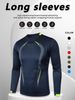 Men's Performance Workout Long Sleeve T-Shirt – =Slim Fit, Breathable & Quick-Dry (Black/White/Grey/Navy/Army Green/Red, EU/US Sizing XS-XXL)_viptrois.com