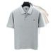 New 2025 Collar Summer Thin High End Leisure Solid Color Cotton Middle Aged Short Sleeved T-shirt For Men_viptrois.com