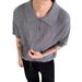 Men's Clothing Men's Summer Thin Wheat Jacquard Polo Sweater Short Sleeve High End Old Money Style T Shirt Cleanfit Half Sleeve_viptrois.com