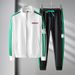 Men's Clothing Autumn Suit Men's Sports Casual Sweatshirt Sweatpants Suit Cardigan Zipper Two Piece Suit Paris Letter Style_viptrois.com
