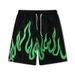 Men's Clothing Spring And Summer High Street Fashion Casual Suit Digital Printing Flame Loose Short Sleeved Shirt Shorts Suit For Men_viptrois.com