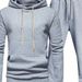 Men's Waffle Jacquard Hooded Tracksuit Set - Lightweight Casual Two-Piece Outfit For Fall & Winter (White, Light Grey, Dark Grey, Black, Beige)_viptrois.com