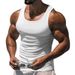 Men's Clothing Solid Color Racer Vest American Style Fitness Training Top For Summer_viptrois.com