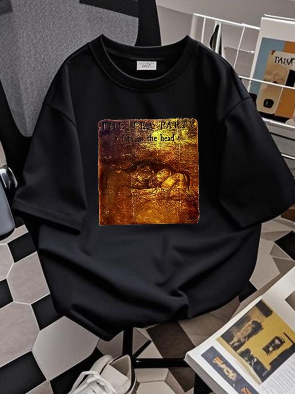 The Tea Party 1995 Fire In The Head Shirt Graphic Summer Breathable Casual Versatile Designer Clothes Stylish Comfortable Fashion Soft_viptrois.com