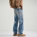 Men's Clothing Men's Versatile Whiskered Casual Jeans Stone Wash Straight Leg Blue Vibe Clothing For Autumn For Formal & Casual_viptrois.com