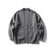 Pure 2023 Korean Version Simple Lazy Style Cardigan Sweater Men's V-neck Autumn Winter Casual Solid Color Loose Knitted_viptrois.com