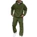 Men's Hooded Sweatshirt & Jogger Set – Thickened Loose Fit For Running, Gym & Casual Wear_viptrois.com