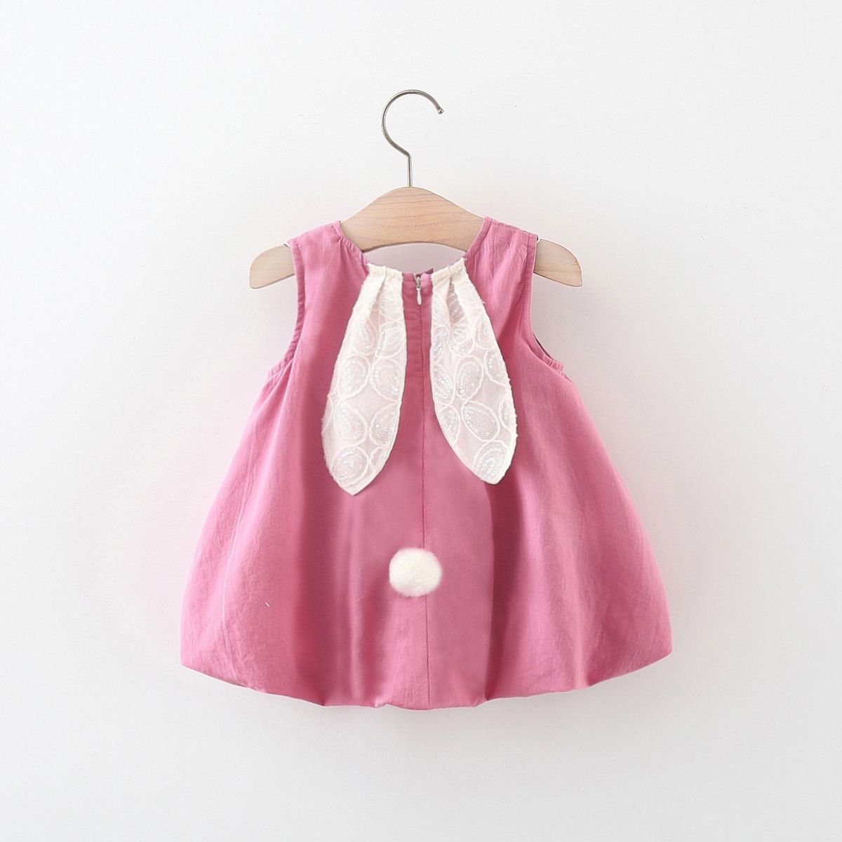 1721 Summer New Style Girls Cute Long Ears Cotton Dress Baby Versatile Bud Skirt Princess Skirt_viptrois.com