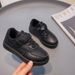 Children's Shoes Campus Leather Soft Sole White Shoes Boys' Casual Versatile Children's Sneakers Girls' Pure Black Running Shoes_viptrois.com