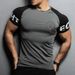 Men's Clothing Spring And Summer New Men's Sports Leisure Running Gym Exercise Slim Elastic Quick Dry Ice Sense Short Sleeve T Shirt_viptrois.com
