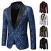 Men's 2024 Spring/summer New Hot Stamping Printed Fashionable Oversized Men's Lapel Performance Suit_viptrois.com