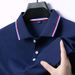 Men's Clothing Summer New Men's Short Sleeved Polo Shirt Fashionable Casual Men's Seamless Short Sleeved Lapel Quick Drying New Men's Clothing_viptrois.com
