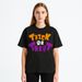 Camiseta Algodón 100% Con Estampado Letras Calavera Estilo Unisex, Manga Corta, Esencial Para Fiestas Halloween, Regalo_viptrois.com