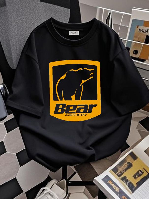 Bear Archery Hunting Bows Active T-Shirt Versatile Stretched Graphic Soft Unisex Comfortable Top For Everyday Wear Streetwear Fashion Summer_viptrois.com